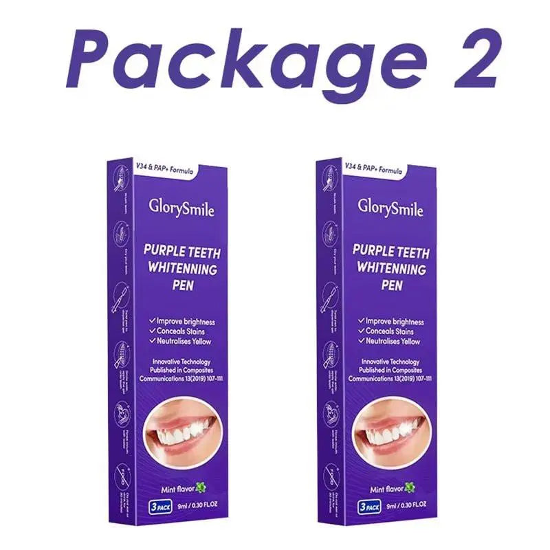 Magical Purple Teeth Whitening Pen Freshing Breath Oral Deep Cleaning Stain Removal Dentifrice Teeth Cleaning Essence Oral Care - Omnara