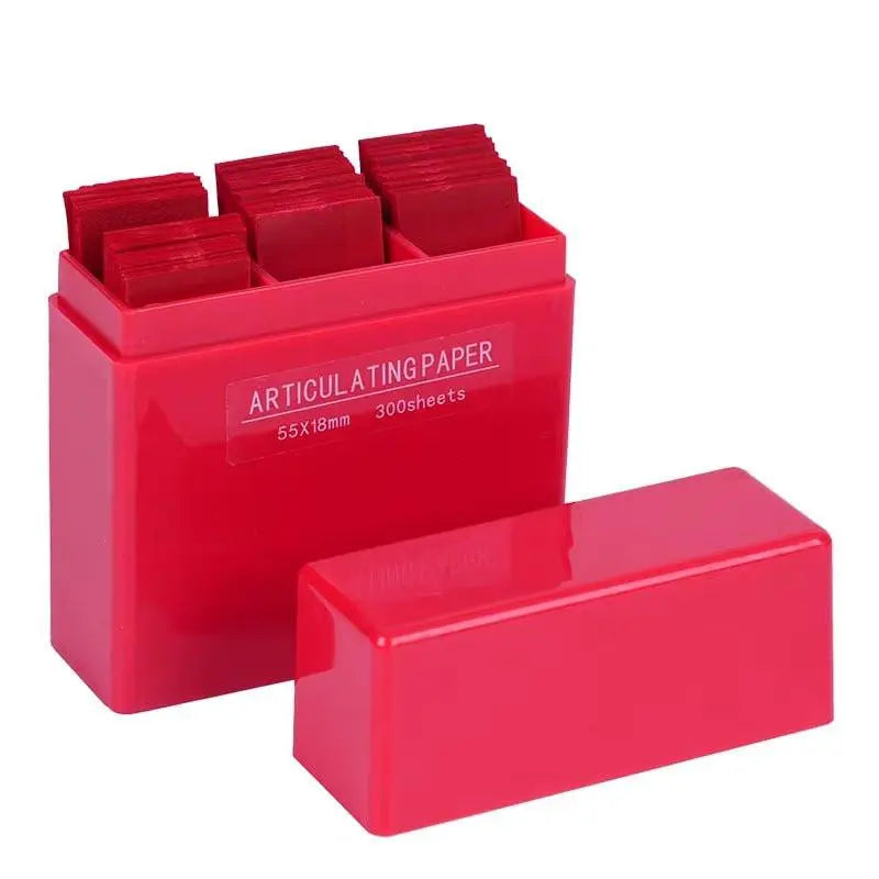 300 Sheets Dental Bite Paper Disposable Dentist Blue/Red Double - Sided Bite Strip Oral Teeth Care Whitening Dentistry Material - Omnara