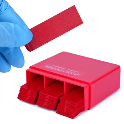 300 Sheets Dental Bite Paper Disposable Dentist Blue/Red Double - Sided Bite Strip Oral Teeth Care Whitening Dentistry Material - Omnara