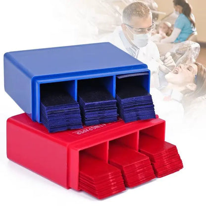 300 Sheets Dental Bite Paper Disposable Dentist Blue/Red Double - Sided Bite Strip Oral Teeth Care Whitening Dentistry Material - Omnara
