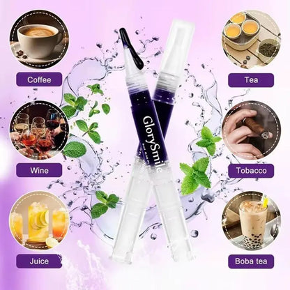 Magical Purple Teeth Whitening Pen Freshing Breath Oral Deep Cleaning Stain Removal Dentifrice Teeth Cleaning Essence Oral Care - Omnara