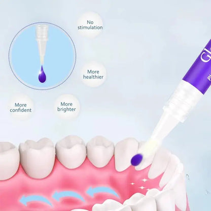 Magical Purple Teeth Whitening Pen Freshing Breath Oral Deep Cleaning Stain Removal Dentifrice Teeth Cleaning Essence Oral Care - Omnara