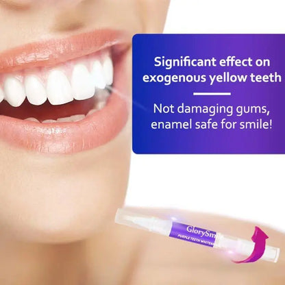 Magical Purple Teeth Whitening Pen Freshing Breath Oral Deep Cleaning Stain Removal Dentifrice Teeth Cleaning Essence Oral Care - Omnara