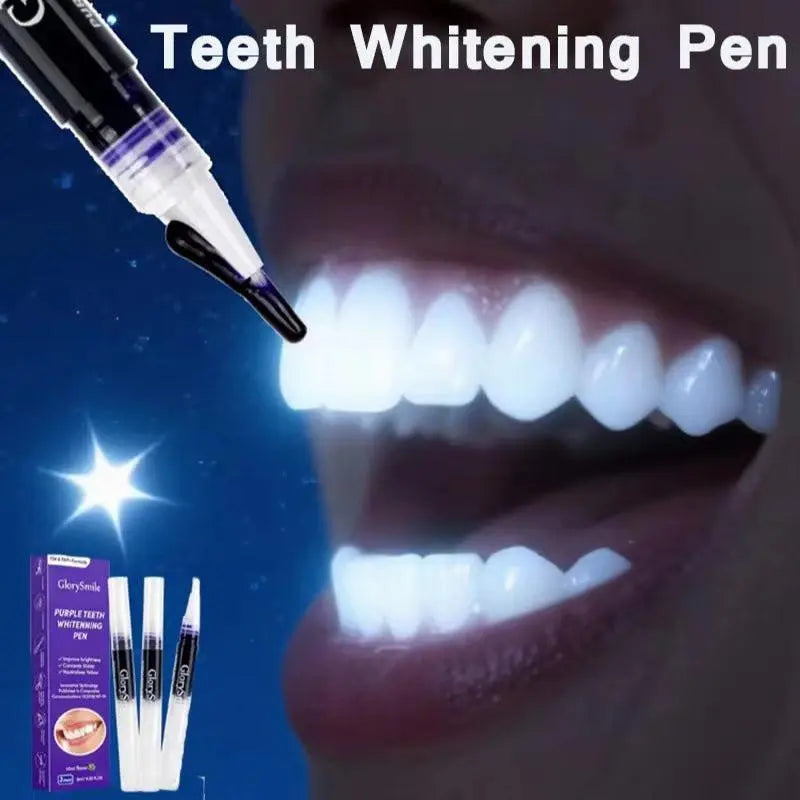 Magical Purple Teeth Whitening Pen Freshing Breath Oral Deep Cleaning Stain Removal Dentifrice Teeth Cleaning Essence Oral Care - Omnara