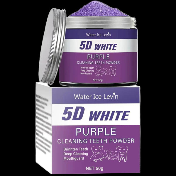 Purple Teeth Whitening Powder, 50G - Deep Cleaning and Teeth Cleaning Powder, Fresh Breath Toothpaste, Natural Pearl Essence - Omnara