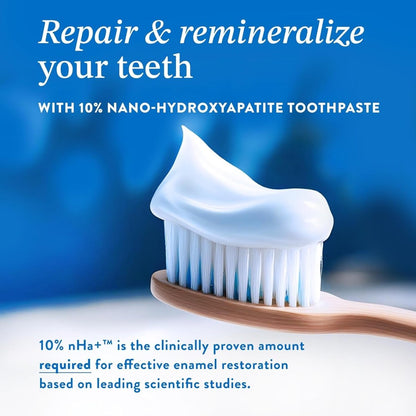 Revitalize Your Smile with 10% Nano Hydroxyapatite Toothpaste - Fluoride - Free, Natural Remineralizing Formula for Sensitive Teeth - Velora