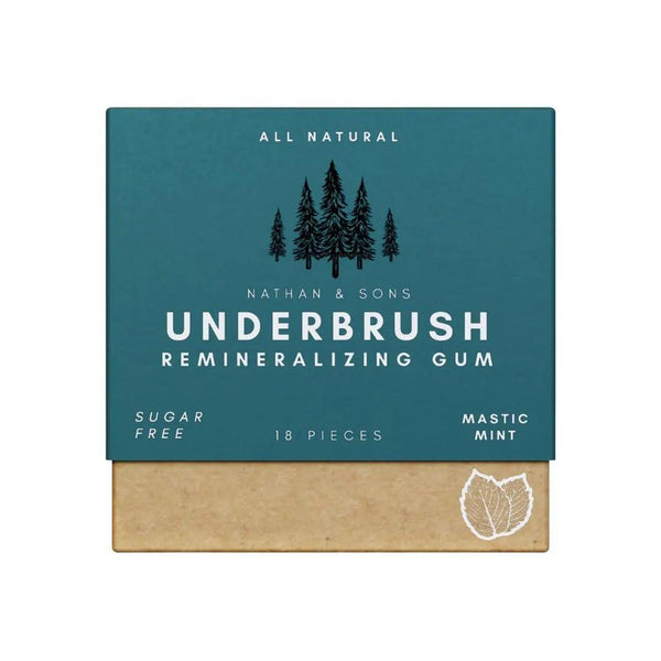 Revitalize Your Smile with Nathan & Sons Underbrush Gum - MASTIC MINT Remineralizing Chewing Gum with Nano - Hydroxyapatite - Velora