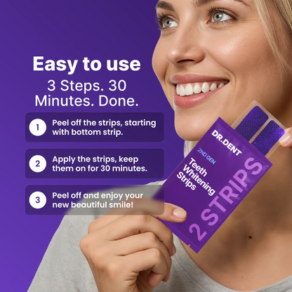 SmileKit™ Teeth Whitening Strips - Fast Results, Zero Sensitivity